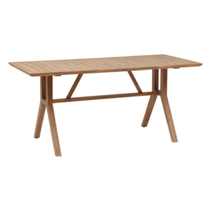 Table haute de jardin rectangulaire "Papouasie" 8 places en acacia