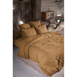 Parure de draps "Gaïa" Gaze de Coton 5 pièces - Gaïa Camel