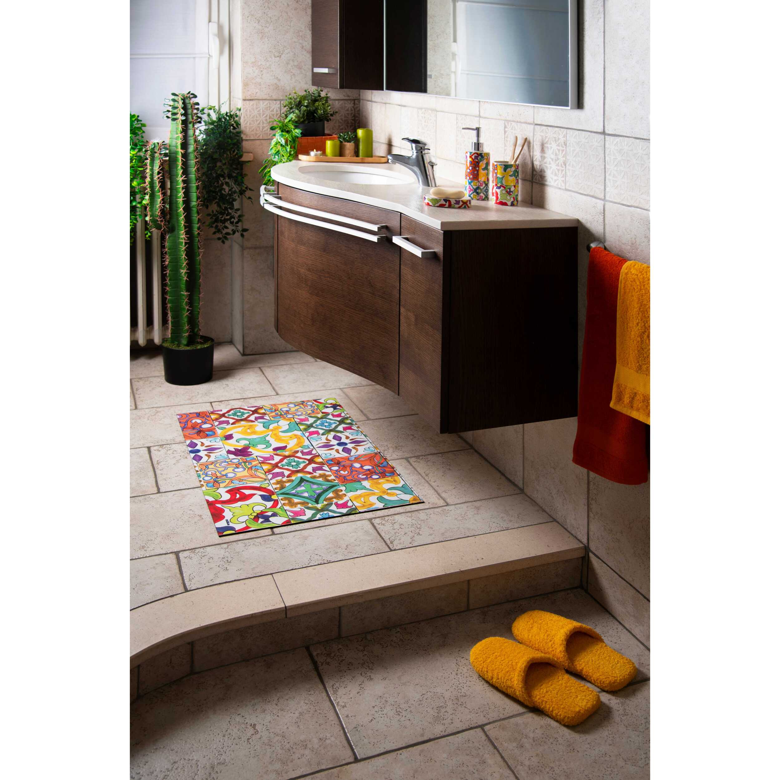 Tapis de bain Soft Excelsa- Lisbonne, Caoutchouc Multicolore