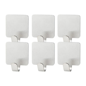 Lot de 6 crochets inox avec 6 ustensiles de cuisine Fackelmann Tecno