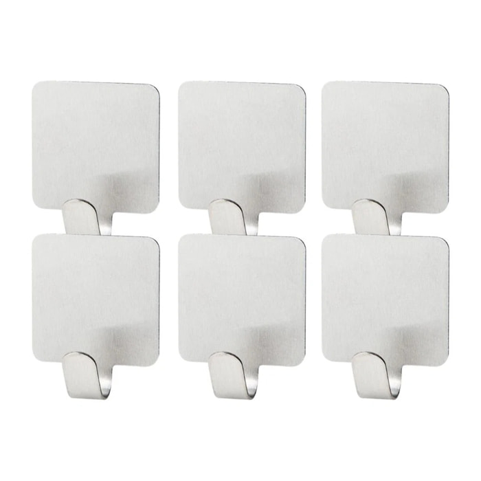Lot de 6 crochets inox avec 6 ustensiles de cuisine Fackelmann Tecno