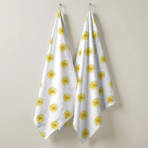 Lot de 2 torchons de cuisine 100% coton Mateo