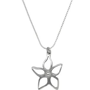 Collar 40m cola ratón latón Irregular Blom plata 10µ