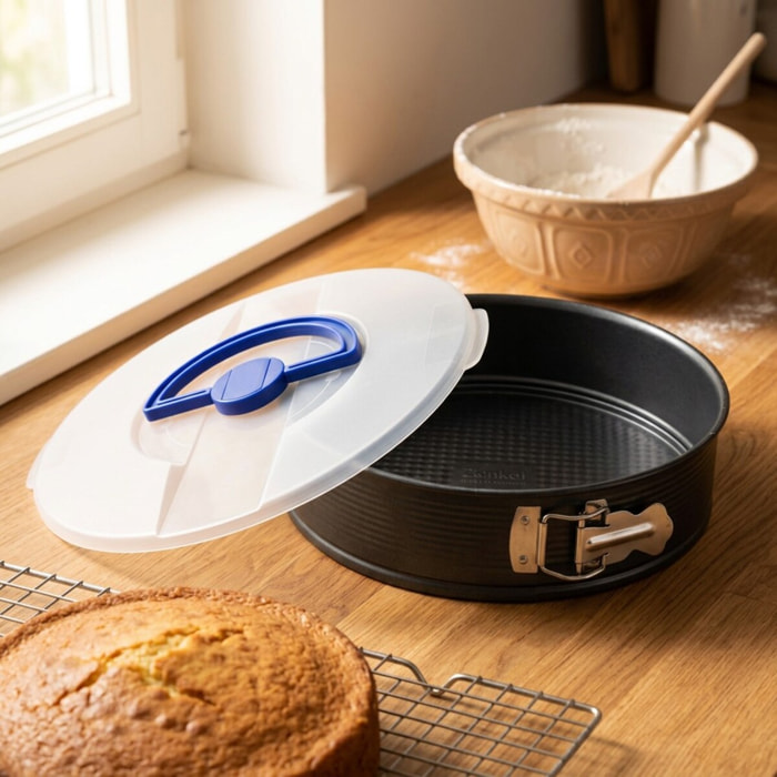 Moule à manqué à charnière 26 cm avec couvercle de transport Zenker Pure