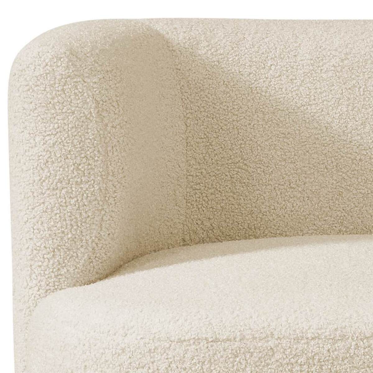 Poltrona teddy beige da interni 75x70x68 cm - Seattle