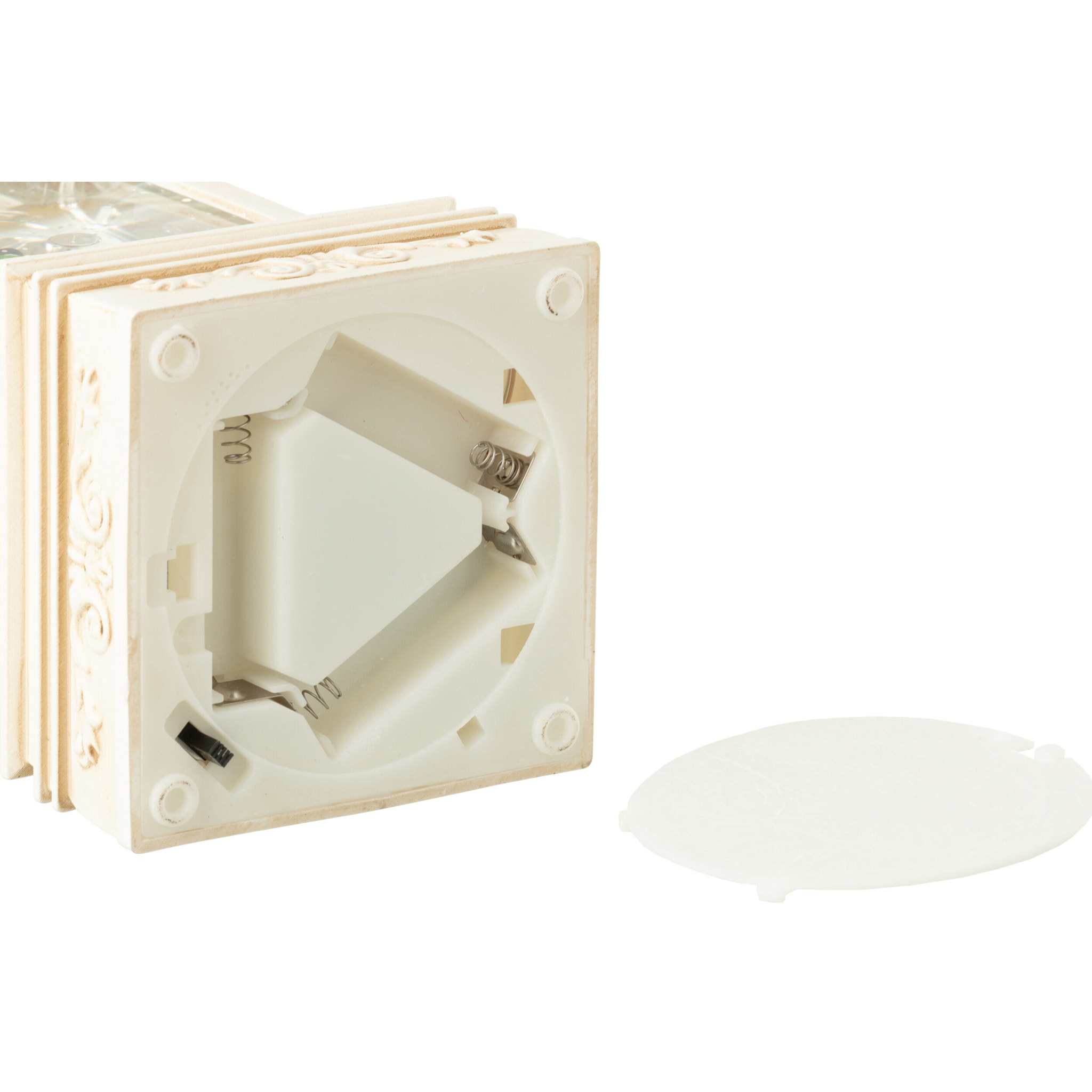 J-Line boule de neige Lanterne Bonhomme De Neige - plastique - blanc - 2 pcs