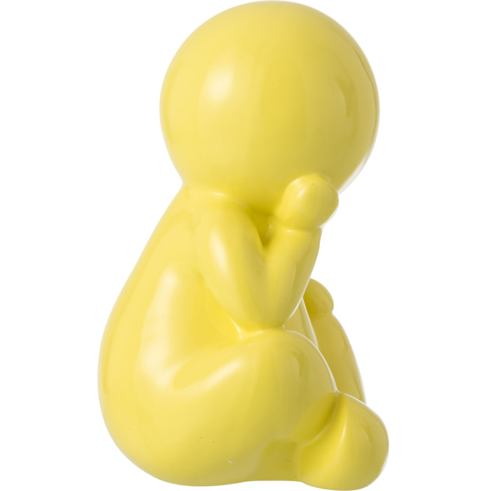 J-Line Figurine Marcel - polyrésine - jaune
