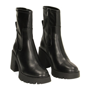 Botas de tacón negro 8,5 cm