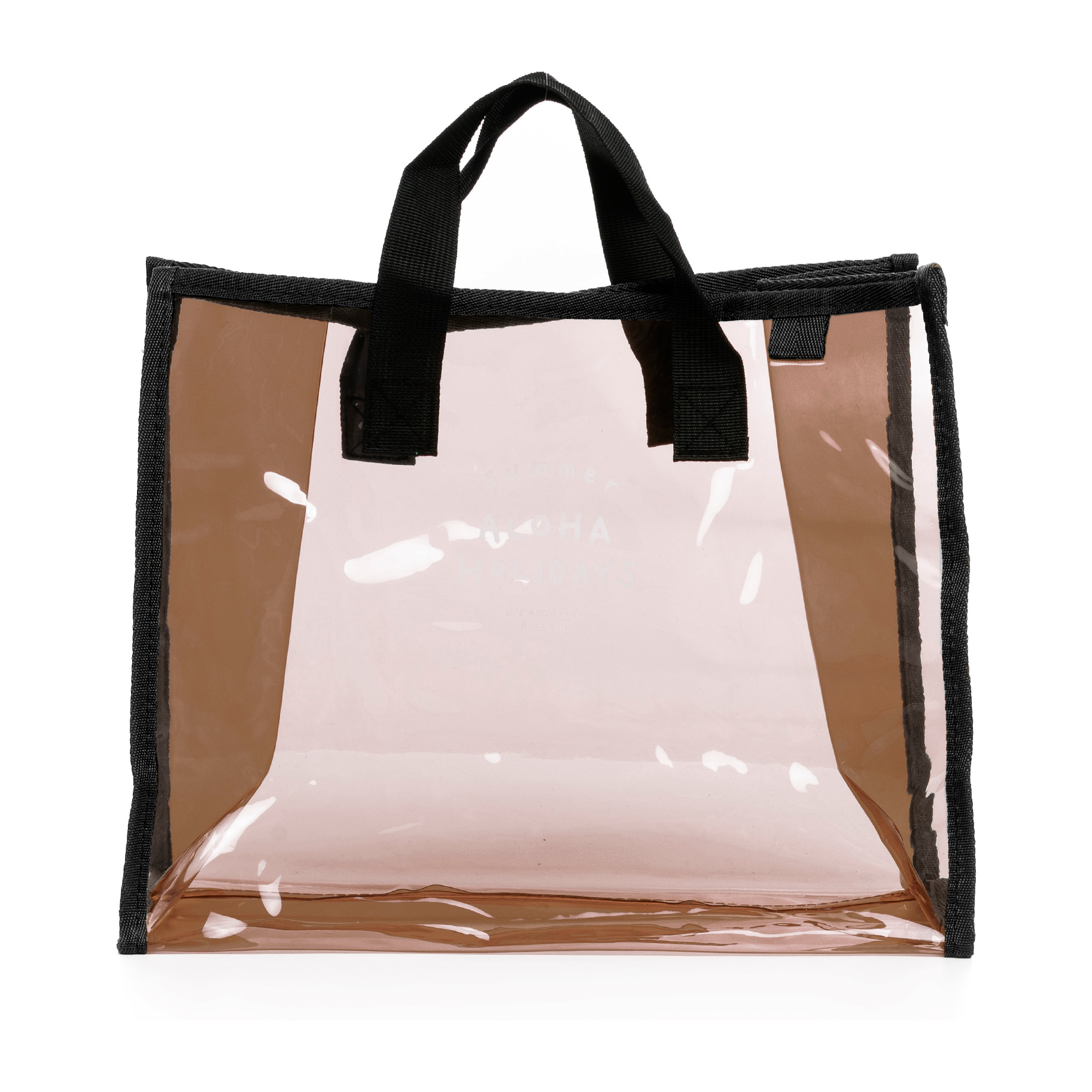 Zeme borsa shopper in PVC trasparente.