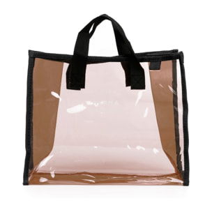 Zeme borsa shopper in PVC trasparente.
