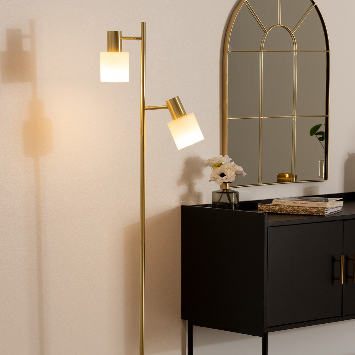 Lampadaire "Tais" H143cm or