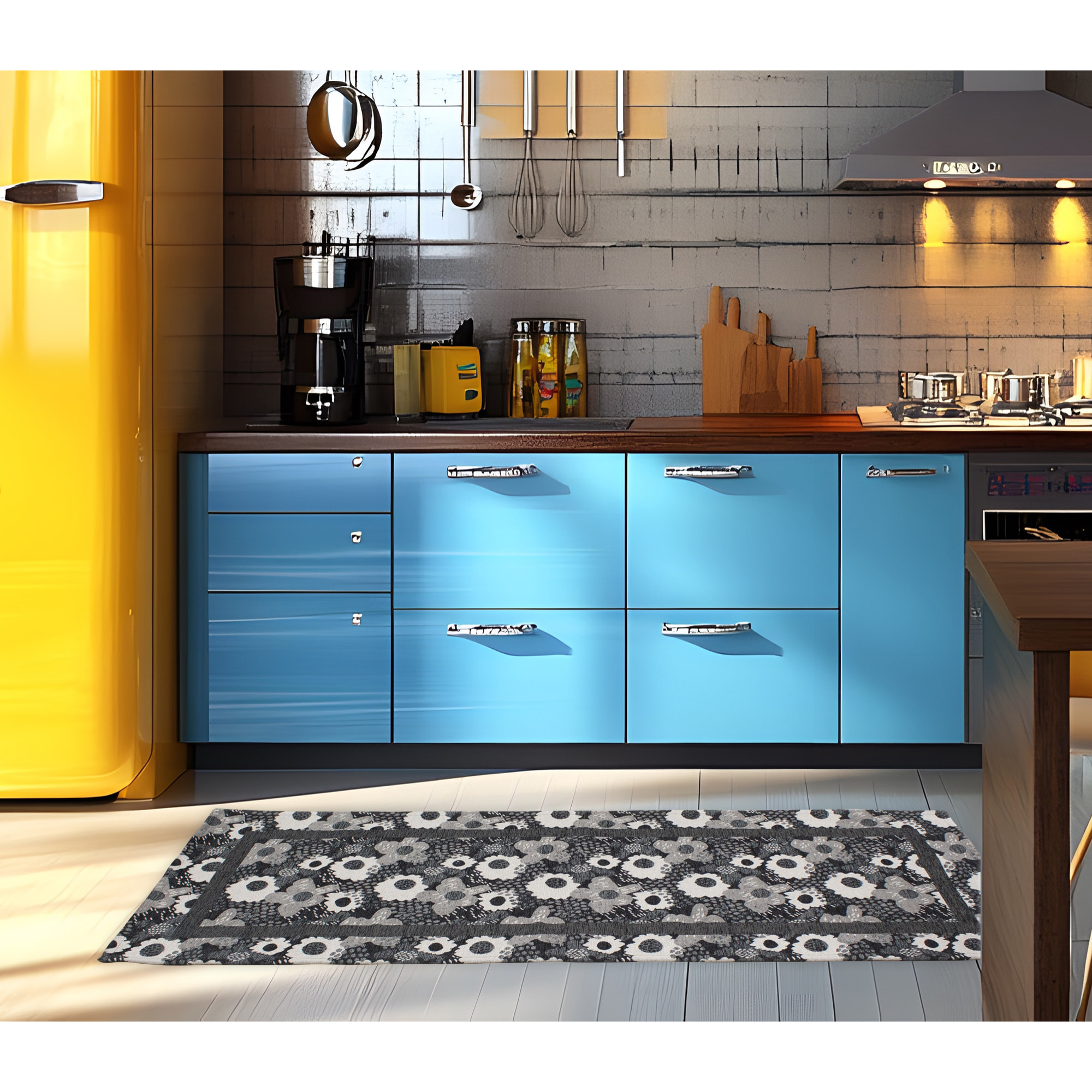 TAPPETO DA CUCINA DIS. ANDY OTTANIO 57X140 CM CON ANTISCIVOLO
