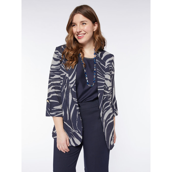 Fiorella Rubino - Elegante blazer estampada - Azul