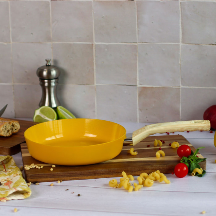 Lot de 3 poêles revêtement céramique safran -  tous feux SAFRAN