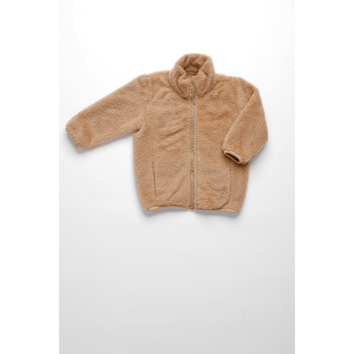 Giacca neonata fluffy in eco pelliccia con zip Noidinotte