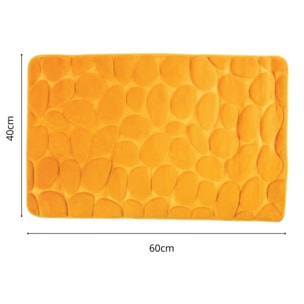MSV Tapis de bain Microfibre PEBBLE 40x60cm Safran
