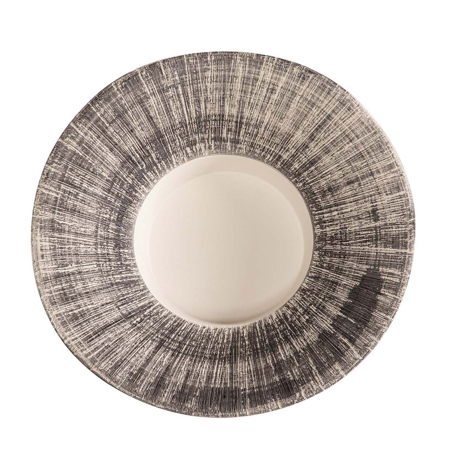 Centro De Mesa Ceramica Marron 35x35x10 Cm