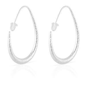 Pendientes de gancho lisos de cobre con recubrimiento electroplateado brillante 29.5 mm.