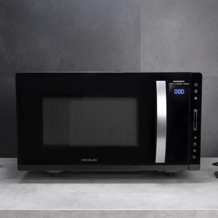 Microondas sin plato GrandHeat 2300 Flatbed Touch Black. Capacidad 23 litros, Po