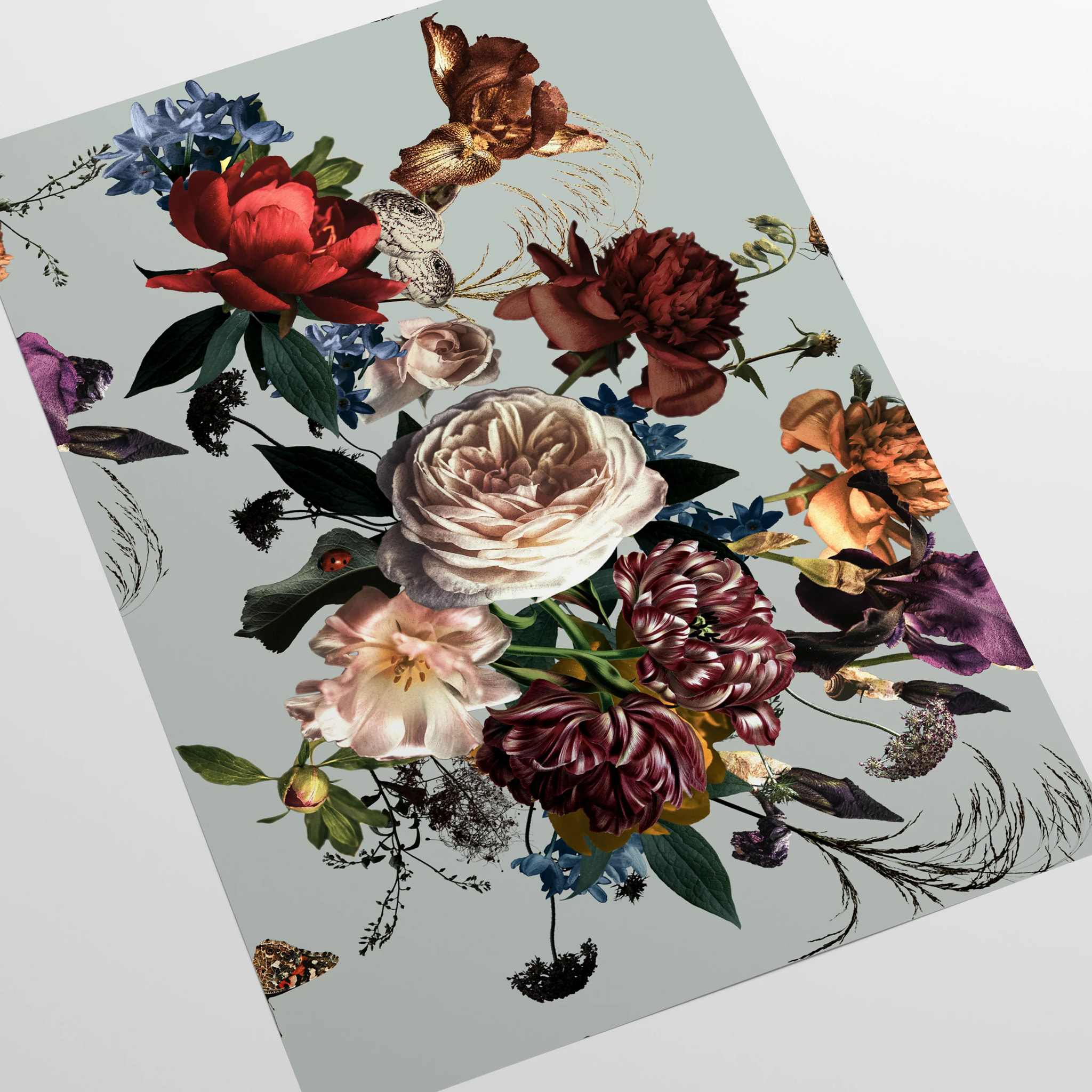 Carta da Parati Floreale Rinascimento
