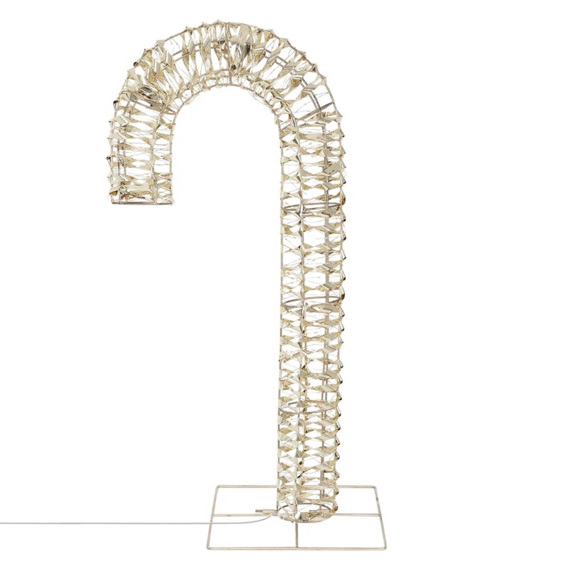 bastón de caramelo luminoso con 400 micro led 34x10x75cm