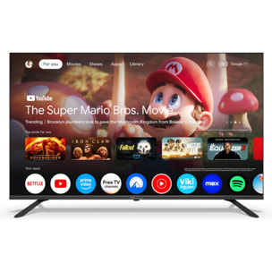 Smart TV 50 pulgadas Qled 4K Hey Google Official Assistant con control por voz. Televisor Android 14 - TD Systems M50K21GLQ