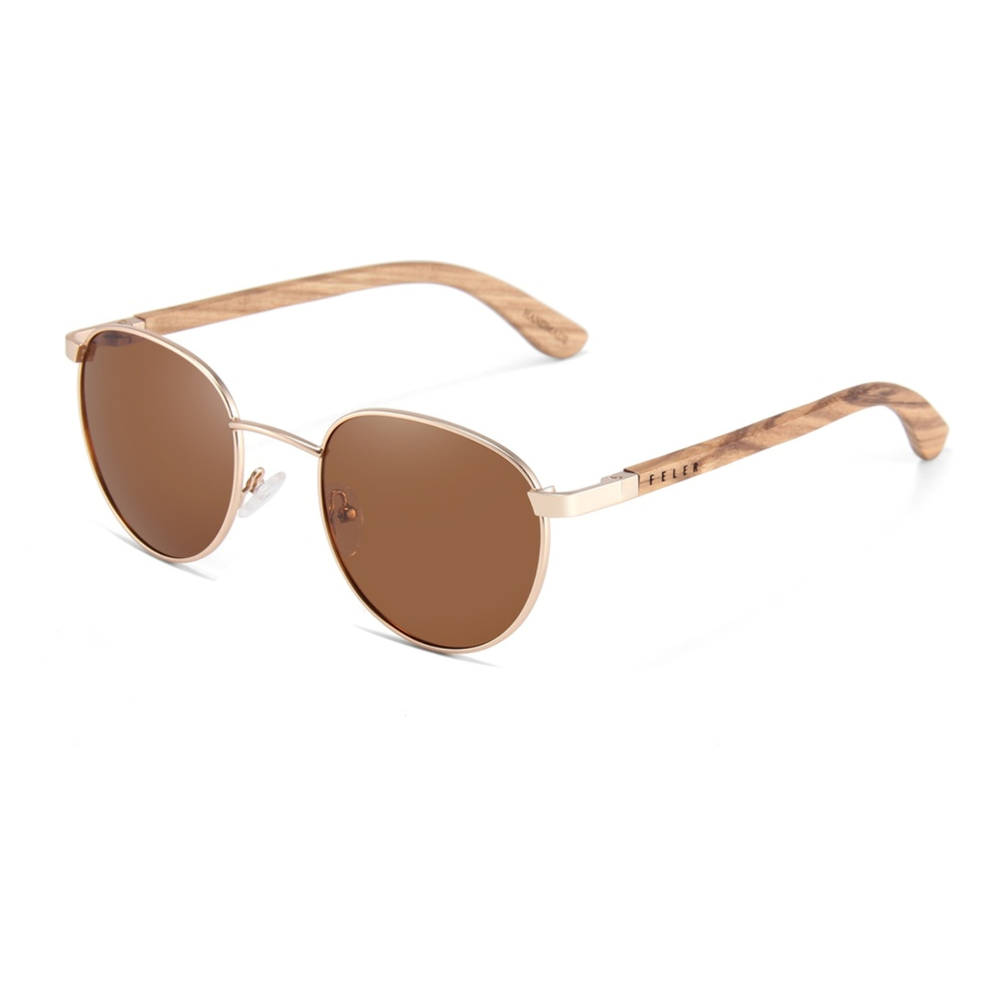 Gafas de Sol Feler 1709-2 Polarizadas de Madera Unisex 52 mm