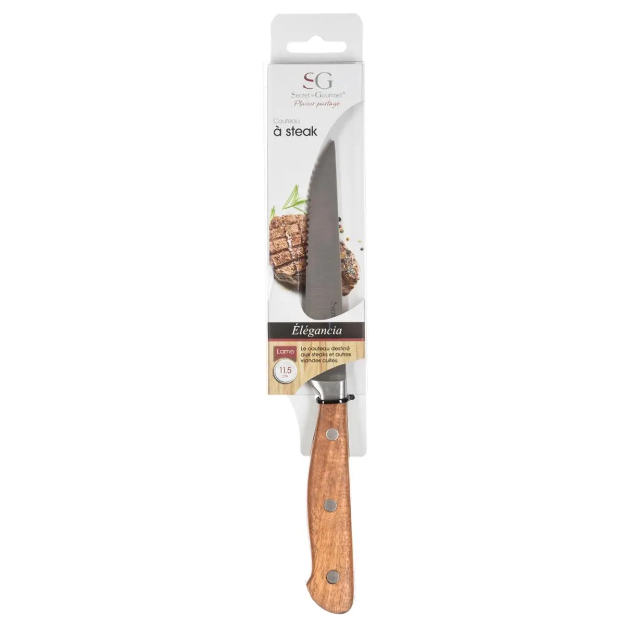 Couteau à steak acier "Elegancia" lame 13,7cm