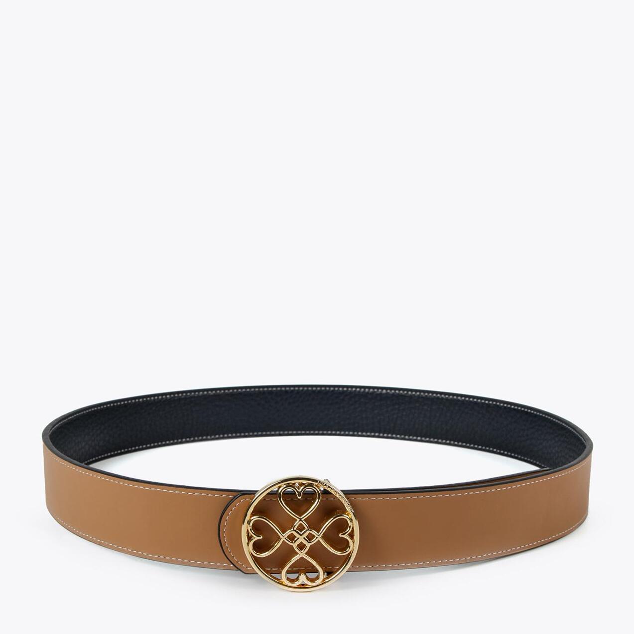 Cintura double face trifoglio cuori