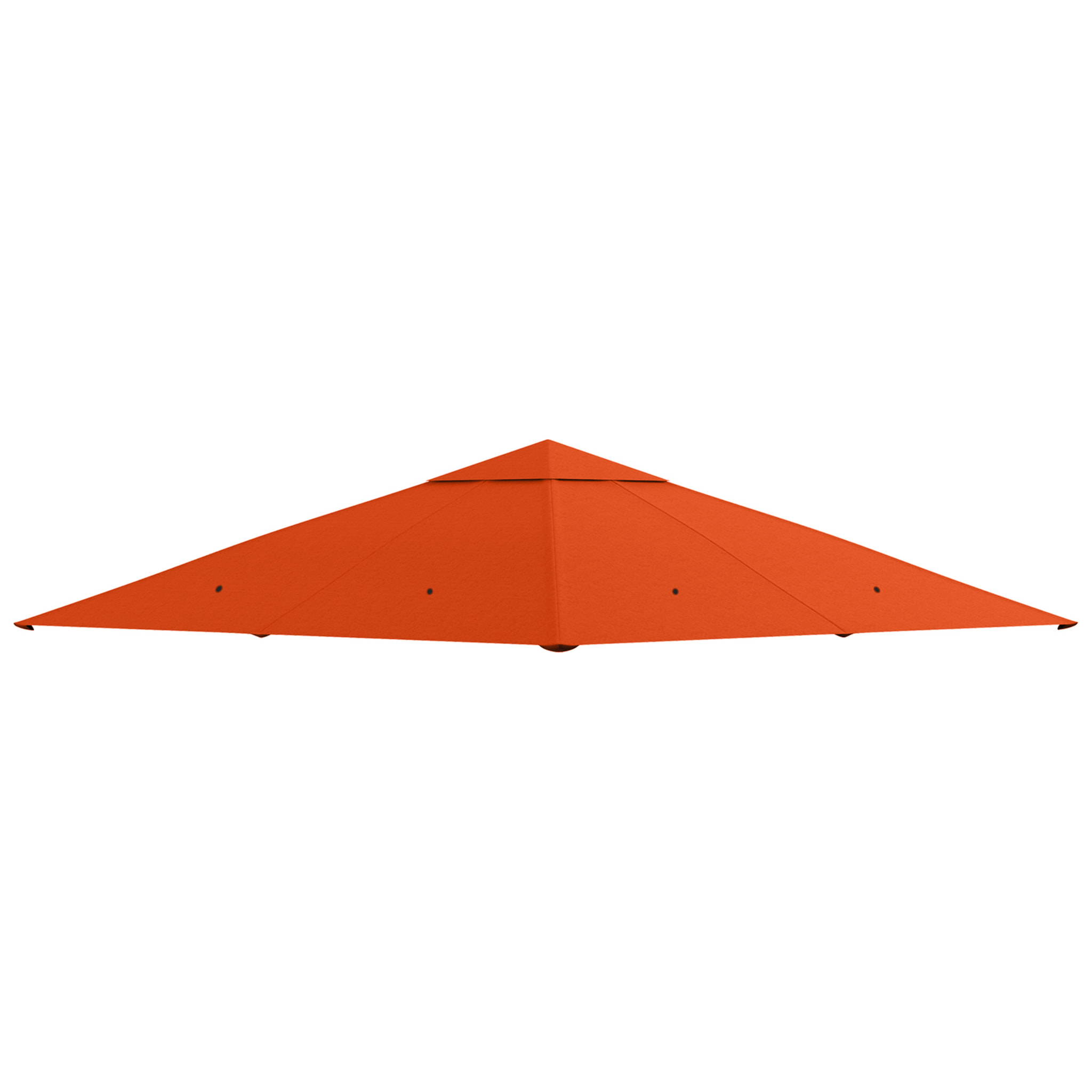 Outsunny Techo de Repuesto para Cenador, 3x3 m, Cubierta de Repuesto con 8 Orificios de Drenaje, Ventilación y Protección UV, SOLO Toldo de Recambio para Pabellón Gazebo, Naranja