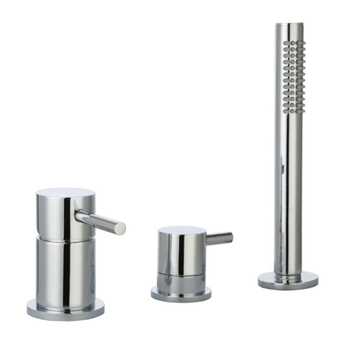 Mitigeur baignoire mécanique 3 trous PAINI Cox pour remplissage par le vidage avec douchette Chromé