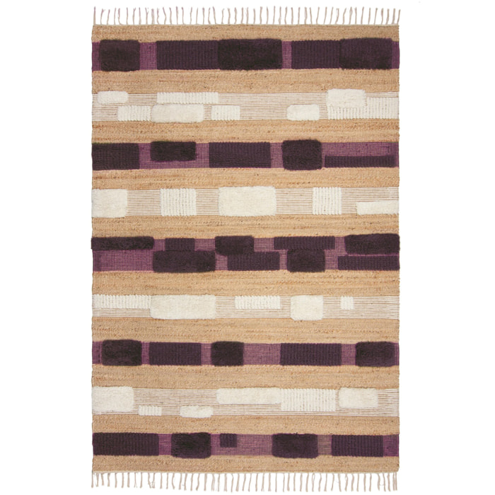 Tapis jute et laine MEDINA BLOCKS