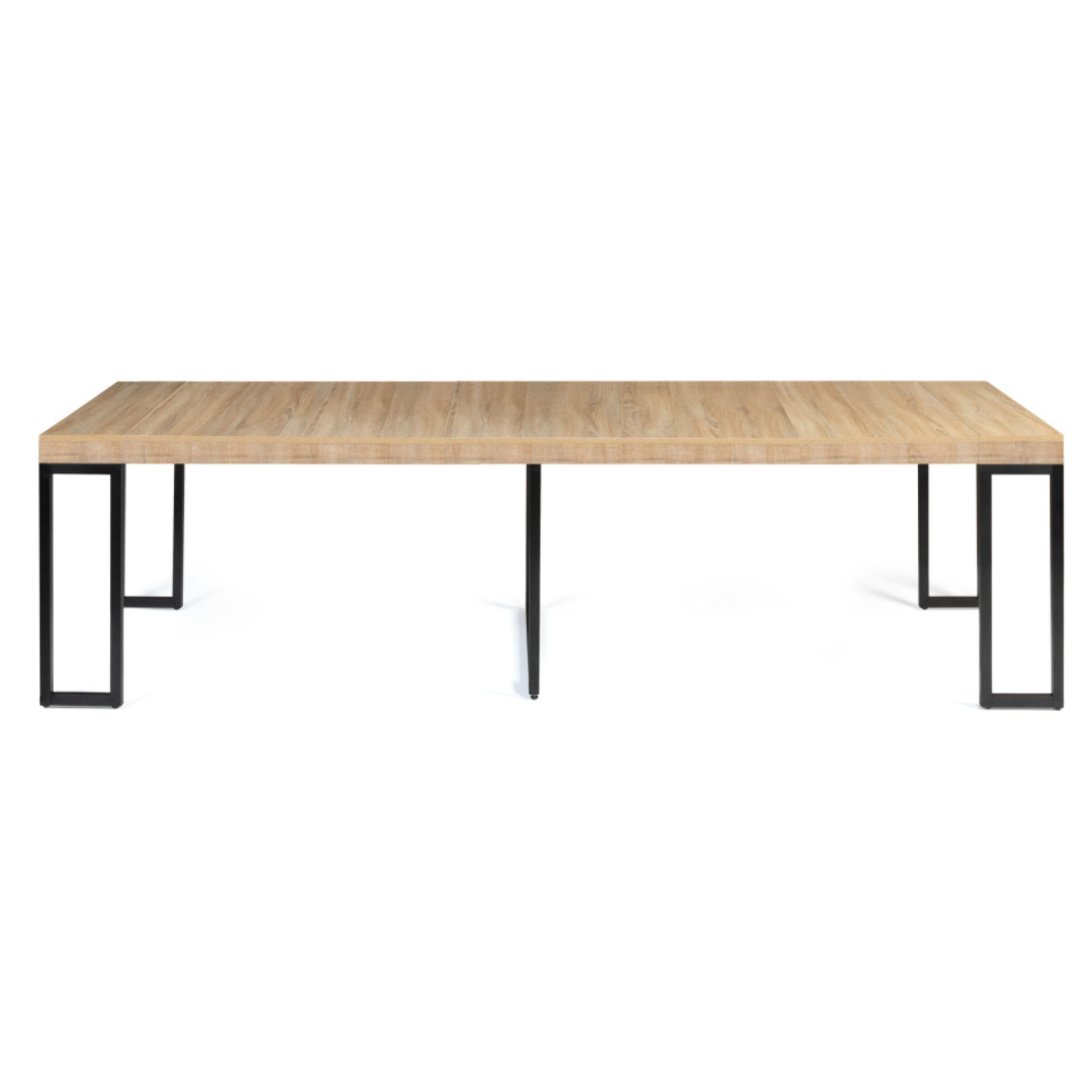 Console extensible Memphis - plusieurs dimensions - Bois / Noir