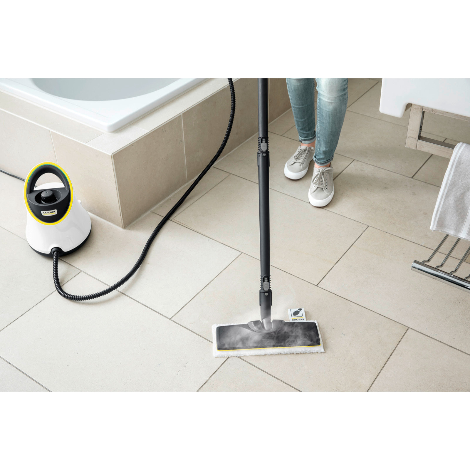 Nettoyeur vapeur Karcher SC 2 Deluxe Easyfix - Pression 3.2 bar- Débit vapeur 30 g/min- Kit sols Easyfix