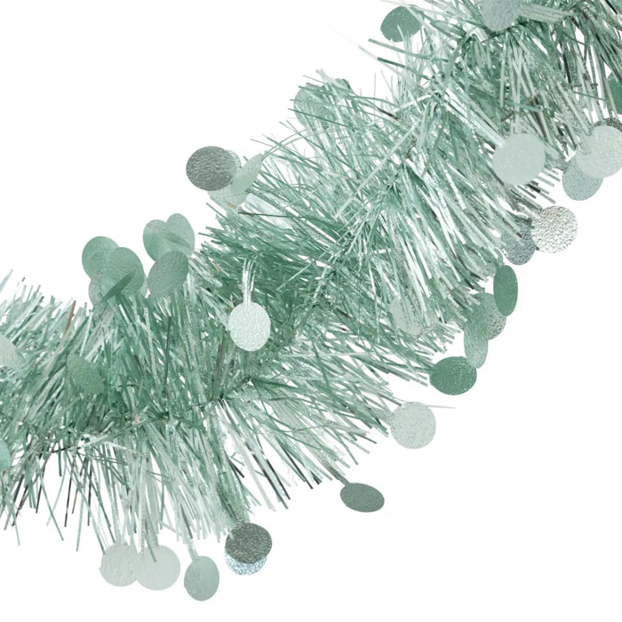 Guirlande de Noël pastille 100x4x2m vert amande