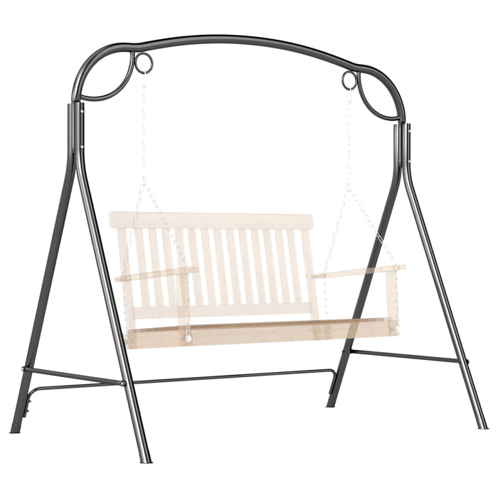 Soporte para Columpio de Metal Estructura de Columpio Resistente con Patas en Forma de A Carga 220 kg para Jardín Parque Patio Porche 172x126x170 cm Bronce