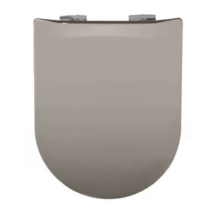 Abattant wood slim déclipsable uni - Gris Galet