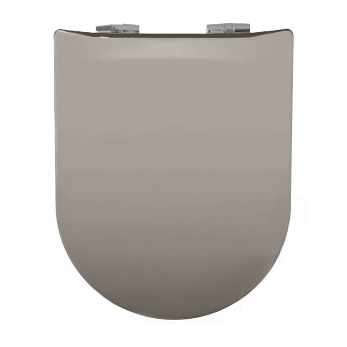 Abattant wood slim déclipsable uni - Gris Galet