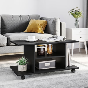 Mesa para TV con Bloqueo de Madera 80x40x40 cm Negro