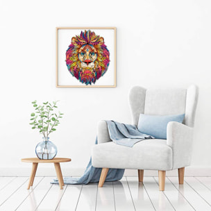Puzzle in Legno con design di Leone. 200 pezzi.