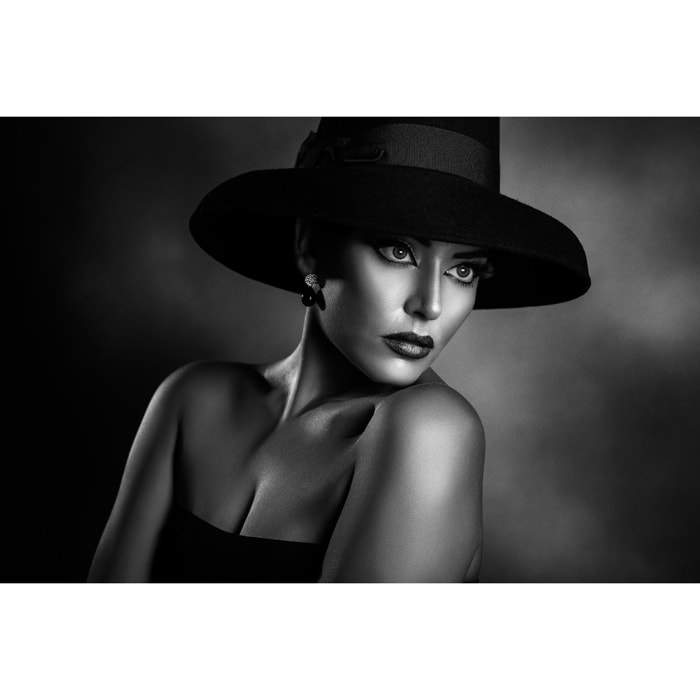 Tableau noir et blanc L'élégance Toile imprimée