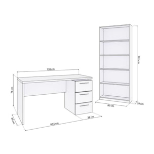 Pack office Sasha Plus Blanco Artik (Blanco Mate)