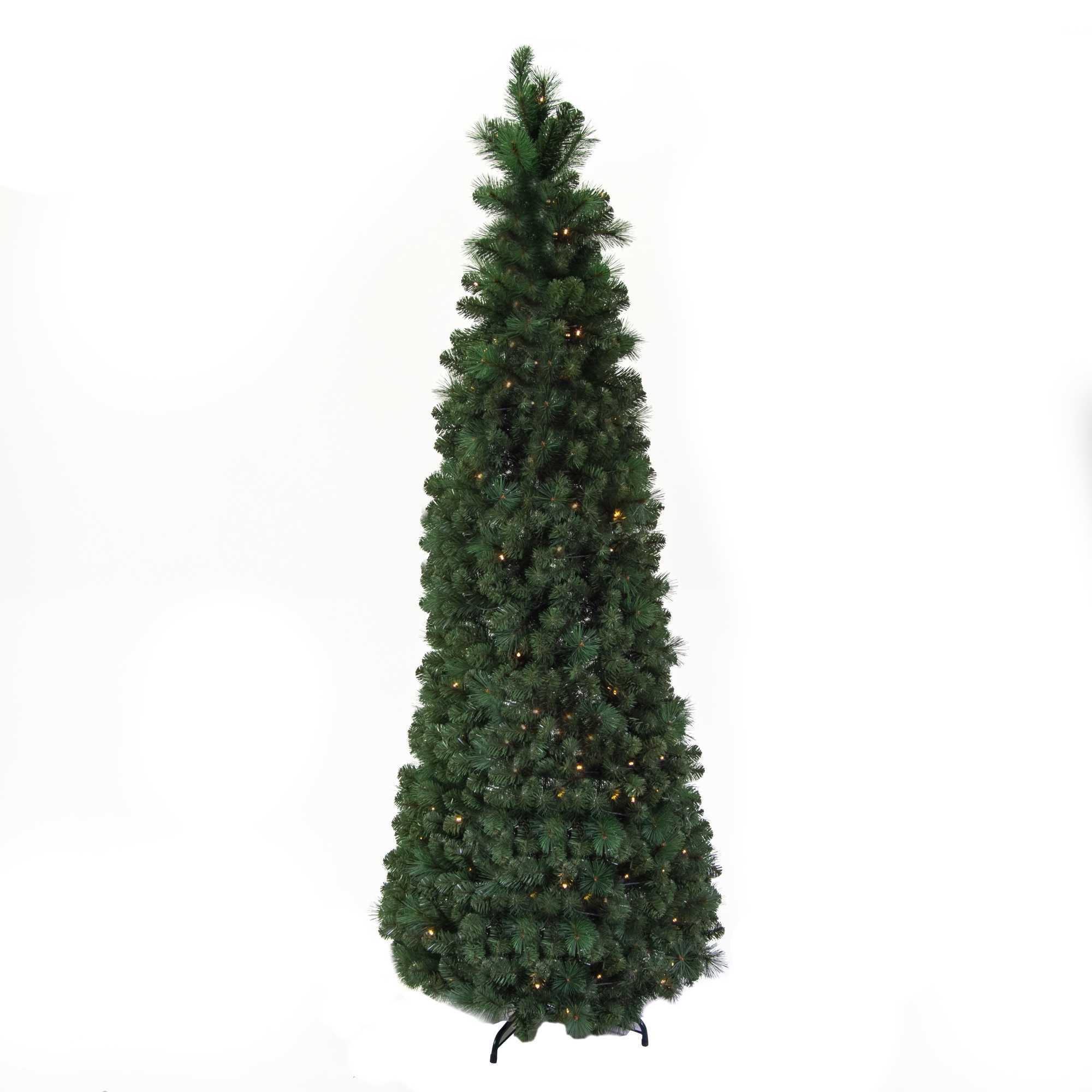 Albero di natale pieghevole verde con 793 rami e 150 led cm ø74h180