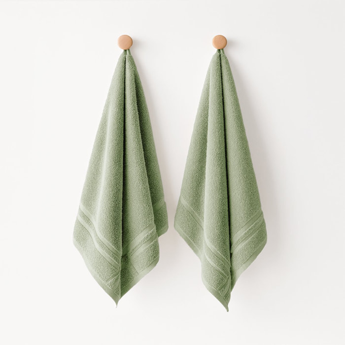 Pack de 2 torchons de cuisine (50x50) VERT MOUSSE