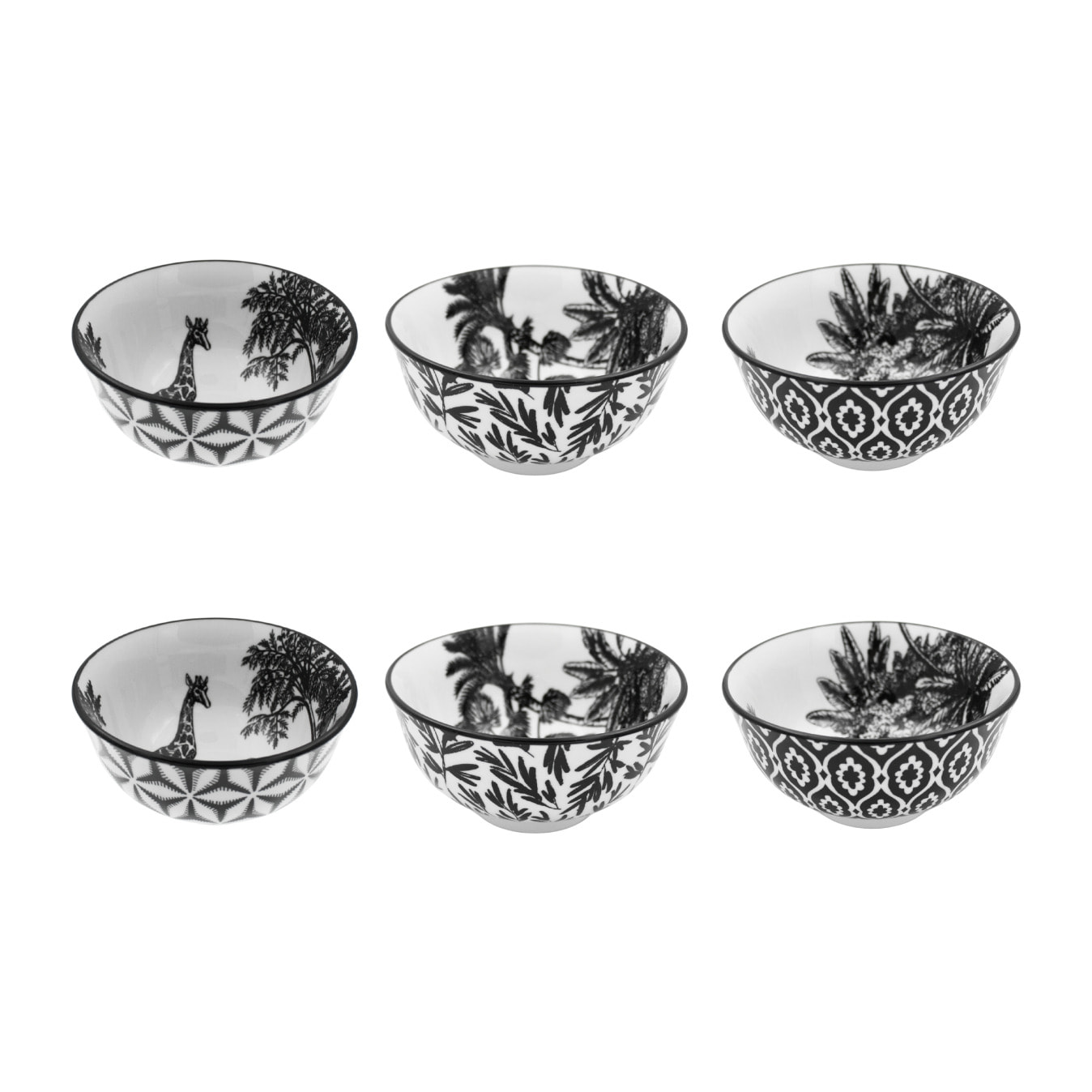 Lot de 6 bols médiums, SAVANA
