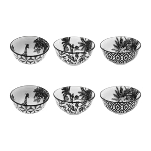 Lot de 6 bols médiums, SAVANA