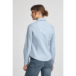 Camisa azul celeste de corte slim con logo Rigby Go