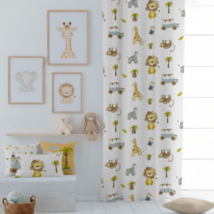 Cool Kids - Cortina Estampada - Con Ojales - 100% Algodón - Serengeti