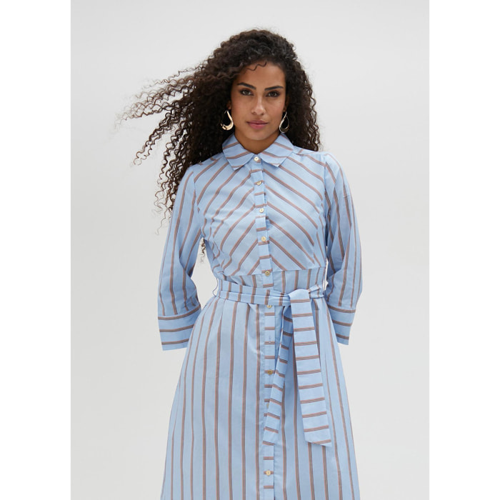 Vestito lungo a righe