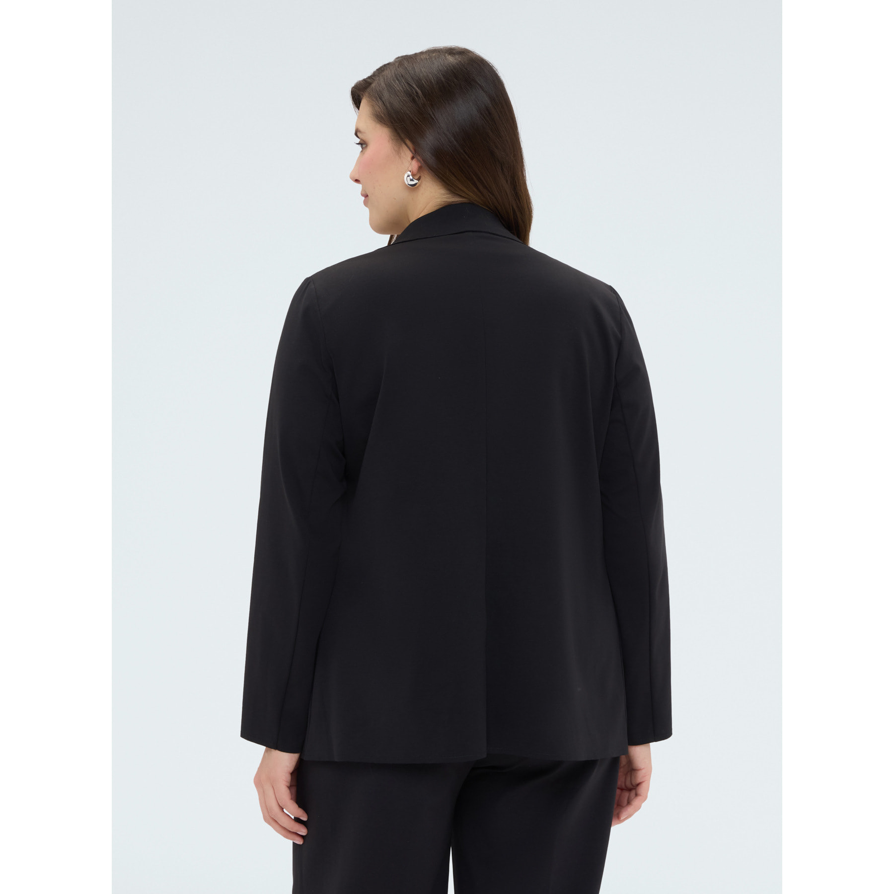 Fiorella Rubino - Blazer in Punto Milano misto cotone - Nero